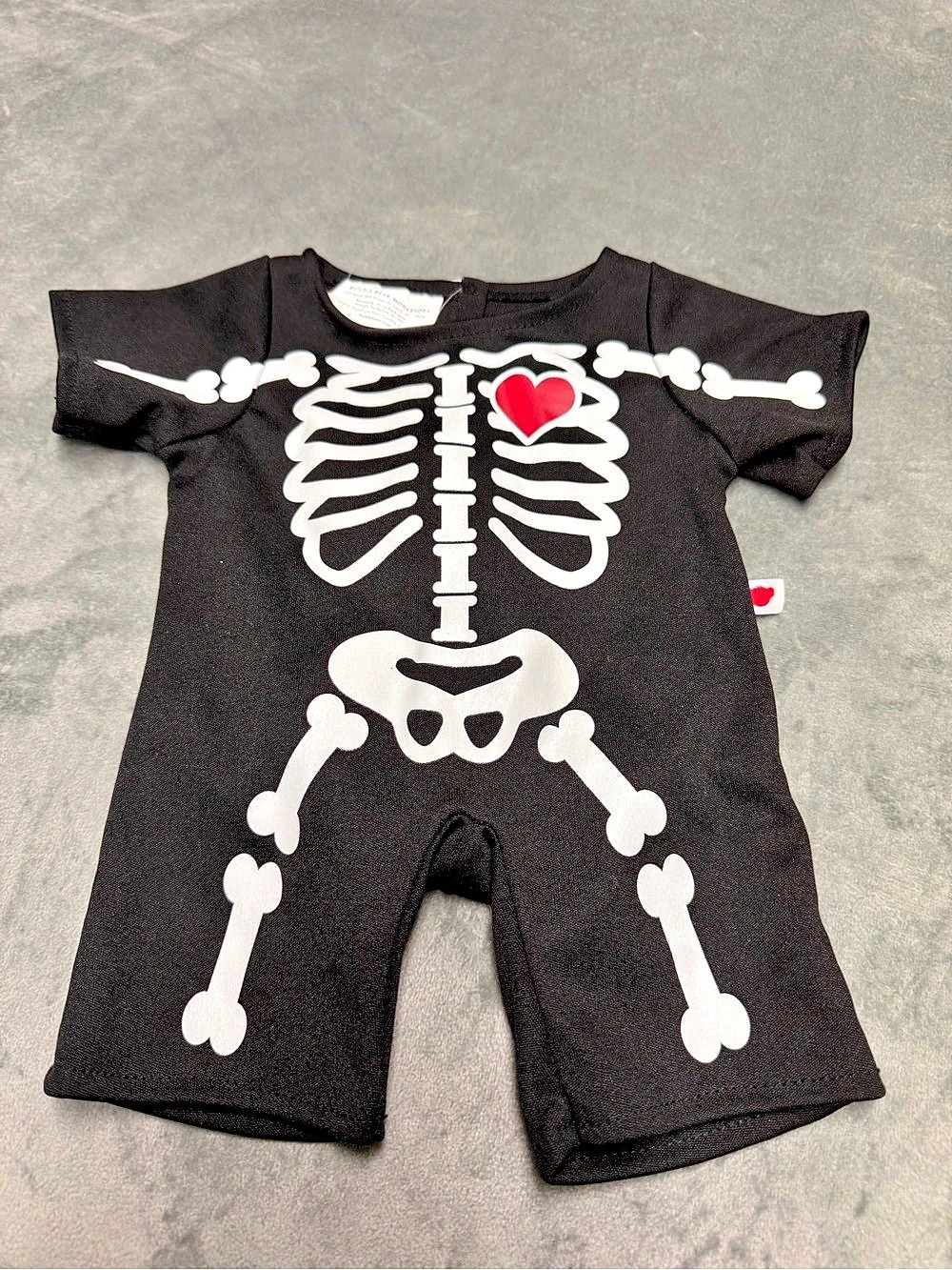 Build-A-Bear Workshop Black Skeleton Suit Romper